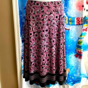 Skirt with circles and stripes